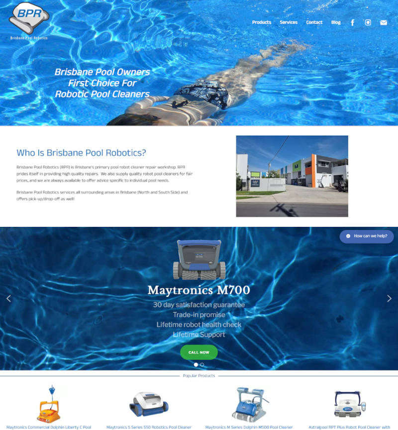 Brisbane Pool Robotics ecommerce Website